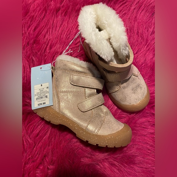 NWT✨Cat & Jack Pink/Eli, Winter boots, fleece lining, slip on - Picture 5 of 5